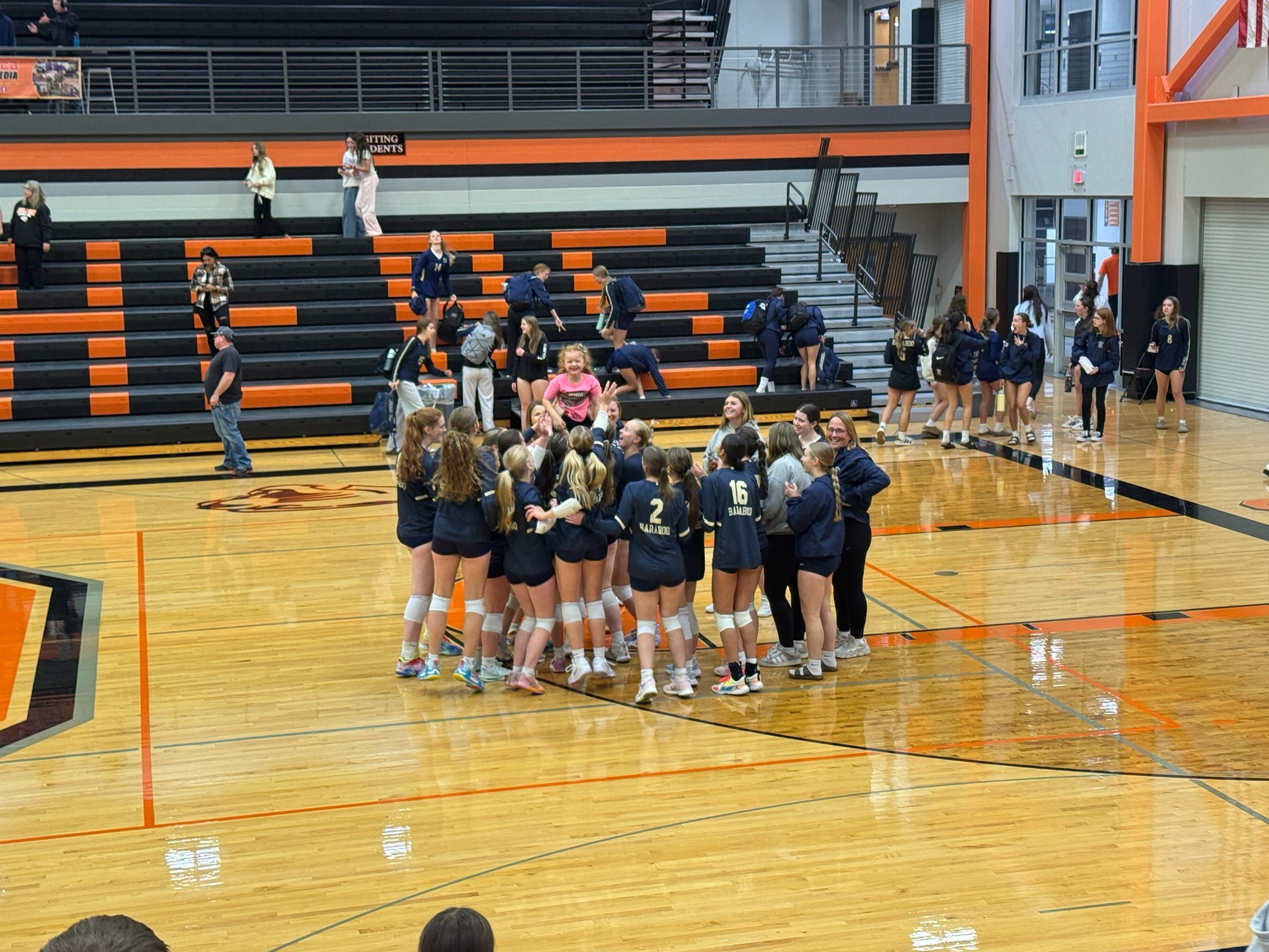 Baraboo Thunderbirds Celebrate Victory Over Oregon Panthers in Varsity Volleyball