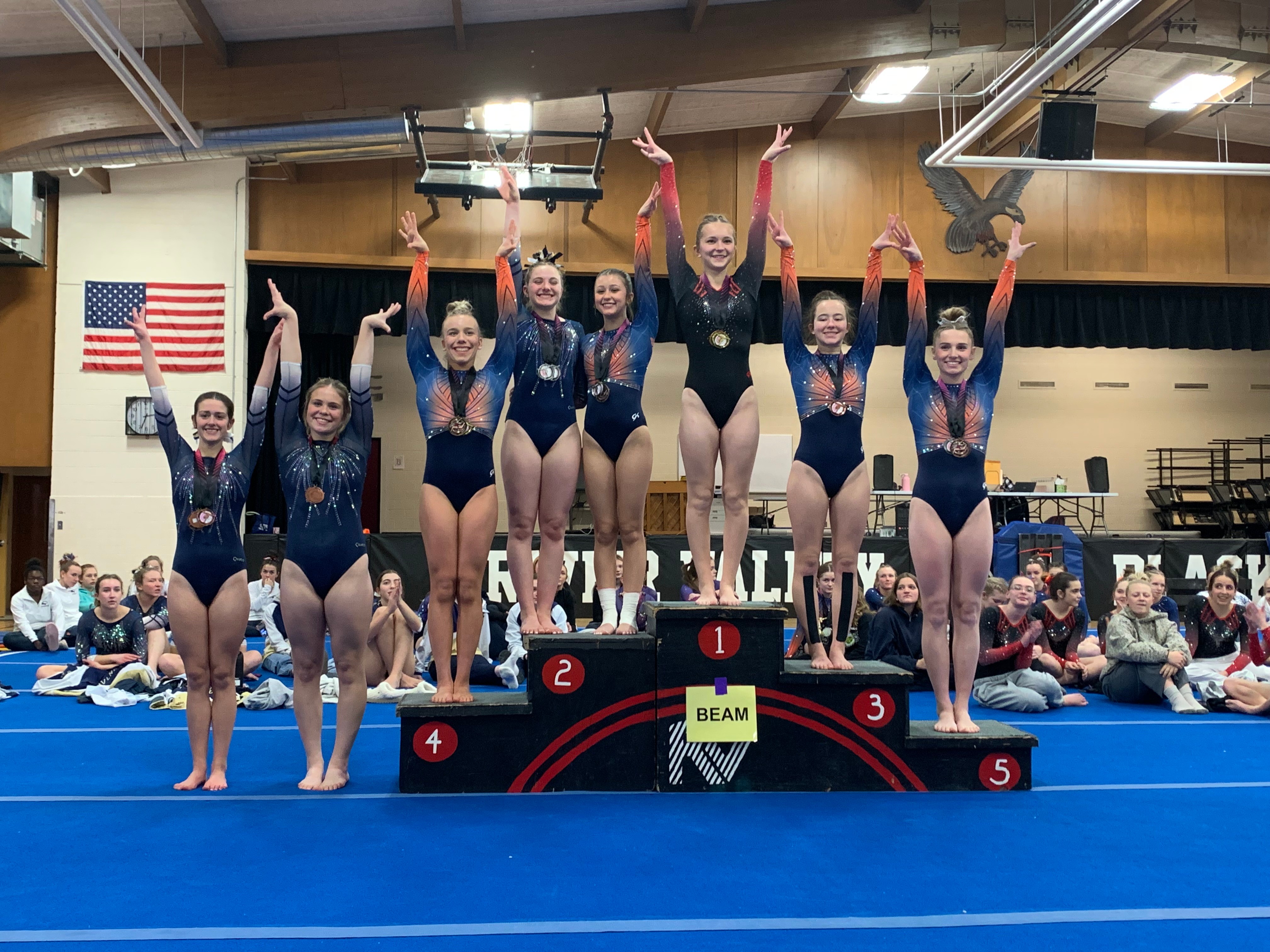Baraboo Gymnastics Shines at River Valley Invite: Varsity Third, JV Runner-Up 