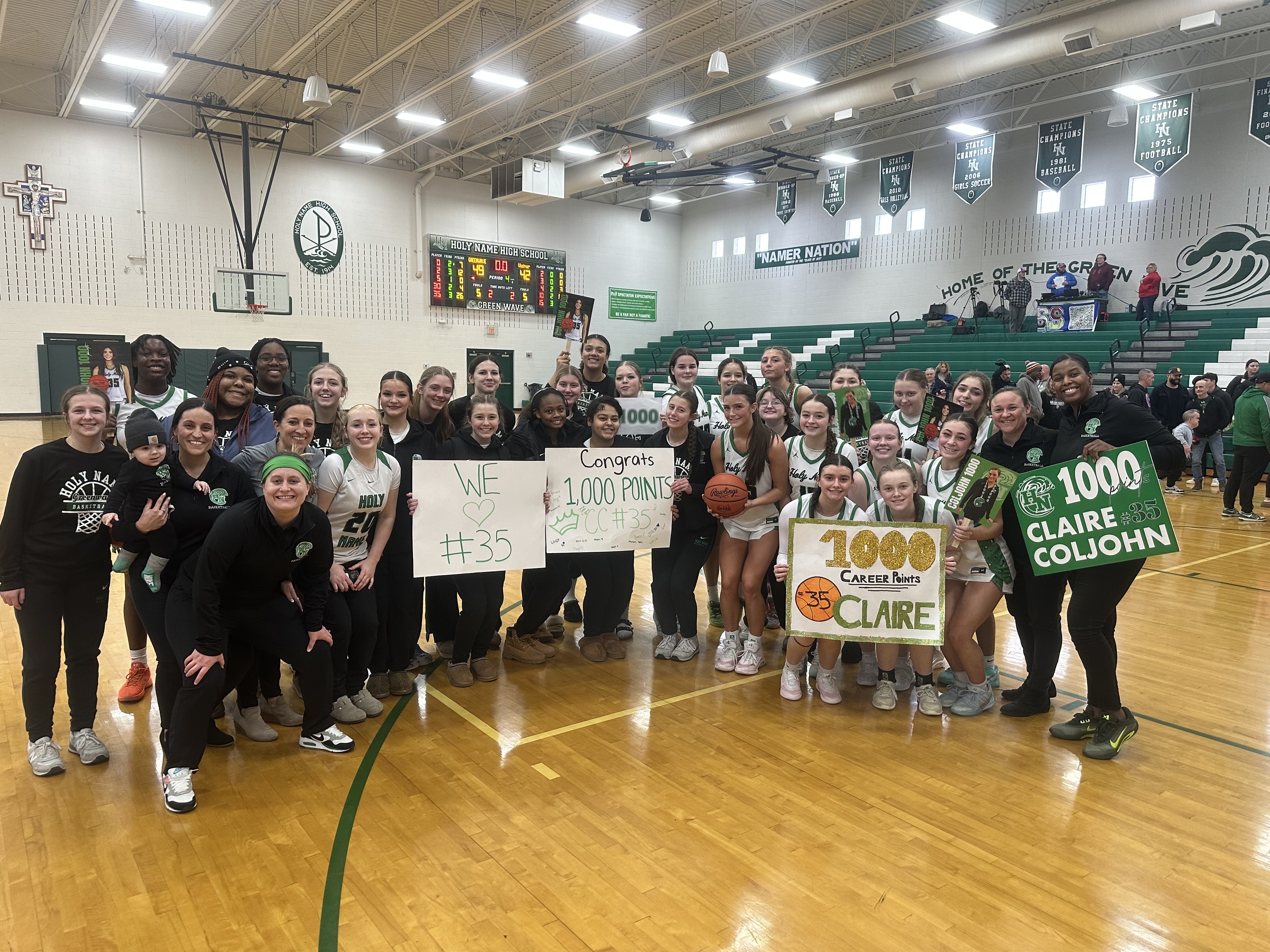 Holy Name’s Claire Coljohn Joins 1,000-Point Club, Elevates Program With Work Ethic and Leadership